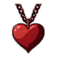 heart shaped locket amulet blood stained battle worn