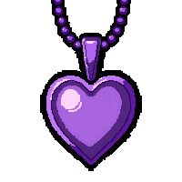 heart shaped locket amulet epic purple tier