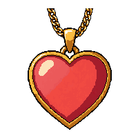 heart shaped locket amulet gold trimmed royal