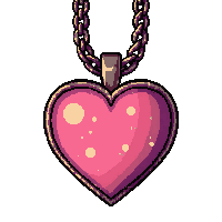 heart shaped locket amulet magical glowing