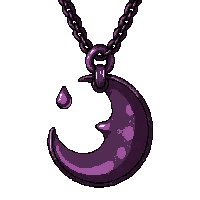 Moon Crescent Amulet Poison Coated Venomous — free pixel art sprite from the Rpg Loot Amulets collection, transparent PNG
