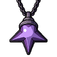 Star Pentagram Amulet  Epic Purple Tier — free pixel art sprite from the Rpg Loot Amulets collection, transparent PNG