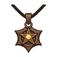 Star Pentagram Amulet  Legendary Ornate — free pixel art sprite from the Rpg Loot Amulets collection, transparent PNG