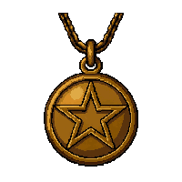 Star Pentagram Amulet  Vintage Antique — free pixel art sprite from the Rpg Loot Amulets collection, transparent PNG