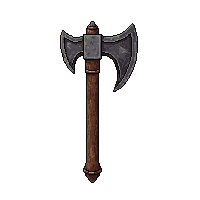 bardiche tall axe  ancient weathered