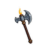 Bardiche Tall Axe  Magical Glowing — free pixel art sprite from Rpg Loot Axes