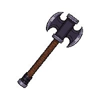 double bladed battle axe  brand new pristine
