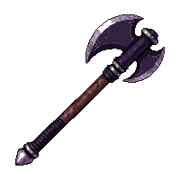 double bladed battle axe  cursed dark