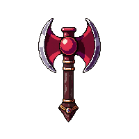 double bladed battle axe  demonic infernal