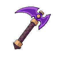 double bladed battle axe  epic purple tier