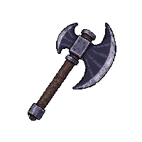 Double Bladed Battle Axe  Poison Coated Venomous — free pixel art sprite from Rpg Loot Axes