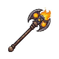 great two handed axe  fire enchanted molten
