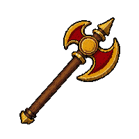 great two handed axe  gold trimmed royal