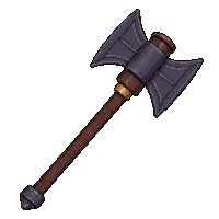 great two handed axe  lightning charged crackling