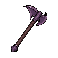 halberd polearm with axe head  demonic infernal