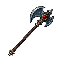 halberd polearm with axe head  legendary ornate