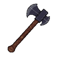 Single Bladed Hand Axe Cursed Dark — free pixel art sprite from the Rpg Loot Axes collection, transparent PNG