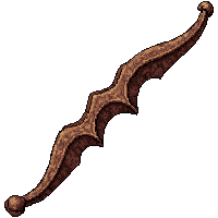 elvish ornate curved  ancient weathered