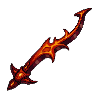 elvish ornate curved  fire enchanted molten