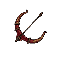 Horn Tipped Barbarian  Blood Stained Battle Worn — free pixel art sprite from the Rpg Loot Bows collection, transparent PNG