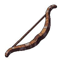 Ironwood Reinforced Rusted Broken — free pixel art sprite from the Rpg Loot Bows collection, transparent PNG