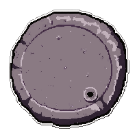 ancient stone coin  pierced with hole
