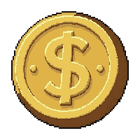 Ancient Stone Coin  Single Coin Face Up — free pixel art sprite from Rpg Loot Coins