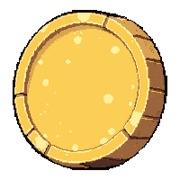 Ancient Stone Coin  Single Coin Tilted — free pixel art sprite from Rpg Loot Coins