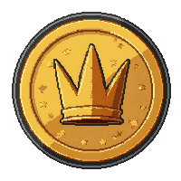 Ancient Stone Coin  Stamped With Crown — free pixel art sprite from Rpg Loot Coins