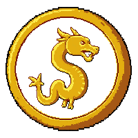 bronze coin  stamped with dragon