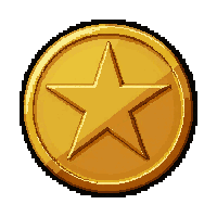 bronze coin  stamped with star