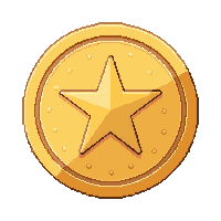 copper coin  stamped with star