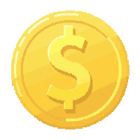gold coin  pierced with hole