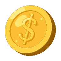 gold coin  single coin face up