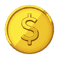 gold coin  stamped with crown