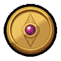 iron coin  encrusted with gem