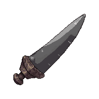 Curved Kris Dagger  Ancient Weathered — free pixel art sprite from Rpg Loot Daggers