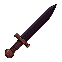 Curved Kris Dagger  Cursed Dark — free pixel art sprite from Rpg Loot Daggers