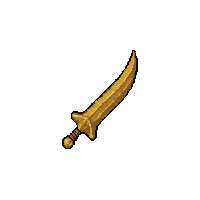 Curved Kris Dagger  Gold Trimmed Royal — free pixel art sprite from Rpg Loot Daggers
