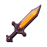 curved kris dagger  magical glowing