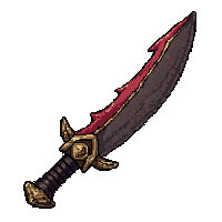 Curved Kris Dagger  Mythic Rainbow Tier — free pixel art sprite from Rpg Loot Daggers