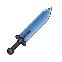 Curved Kris Dagger  Rare Blue Tier — free pixel art sprite from Rpg Loot Daggers