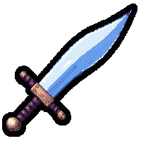 Curved Kris Dagger  Shadow Touched Ethereal — free pixel art sprite from Rpg Loot Daggers