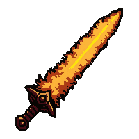 double edged stiletto  fire enchanted molten