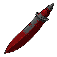 jambiya curved arabian  blood stained battle worn