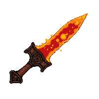 jambiya curved arabian  fire enchanted molten