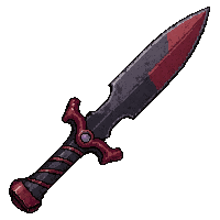 Throwing Knife Demonic Infernal — free pixel art sprite from the Rpg Loot Daggers collection, transparent PNG