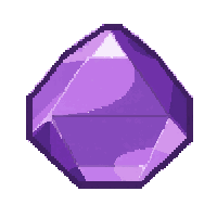 amethyst purple  cluster of three