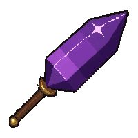 amethyst purple  double pointed wand