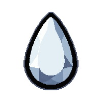 diamond clear white  teardrop pendant